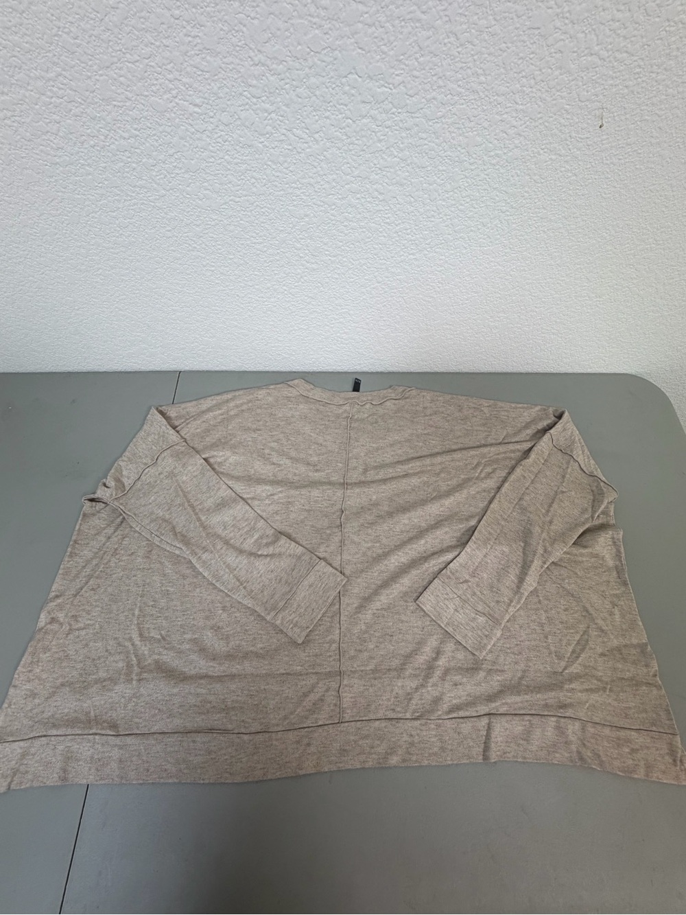 Long Sleeve Crewneck Shirt - Neutral Beige - Picture 3 of 5
